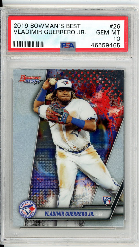 2019 Bowman's Best Vladimir Guerrero Jr. Graded Rookie Card #26 PSA 10