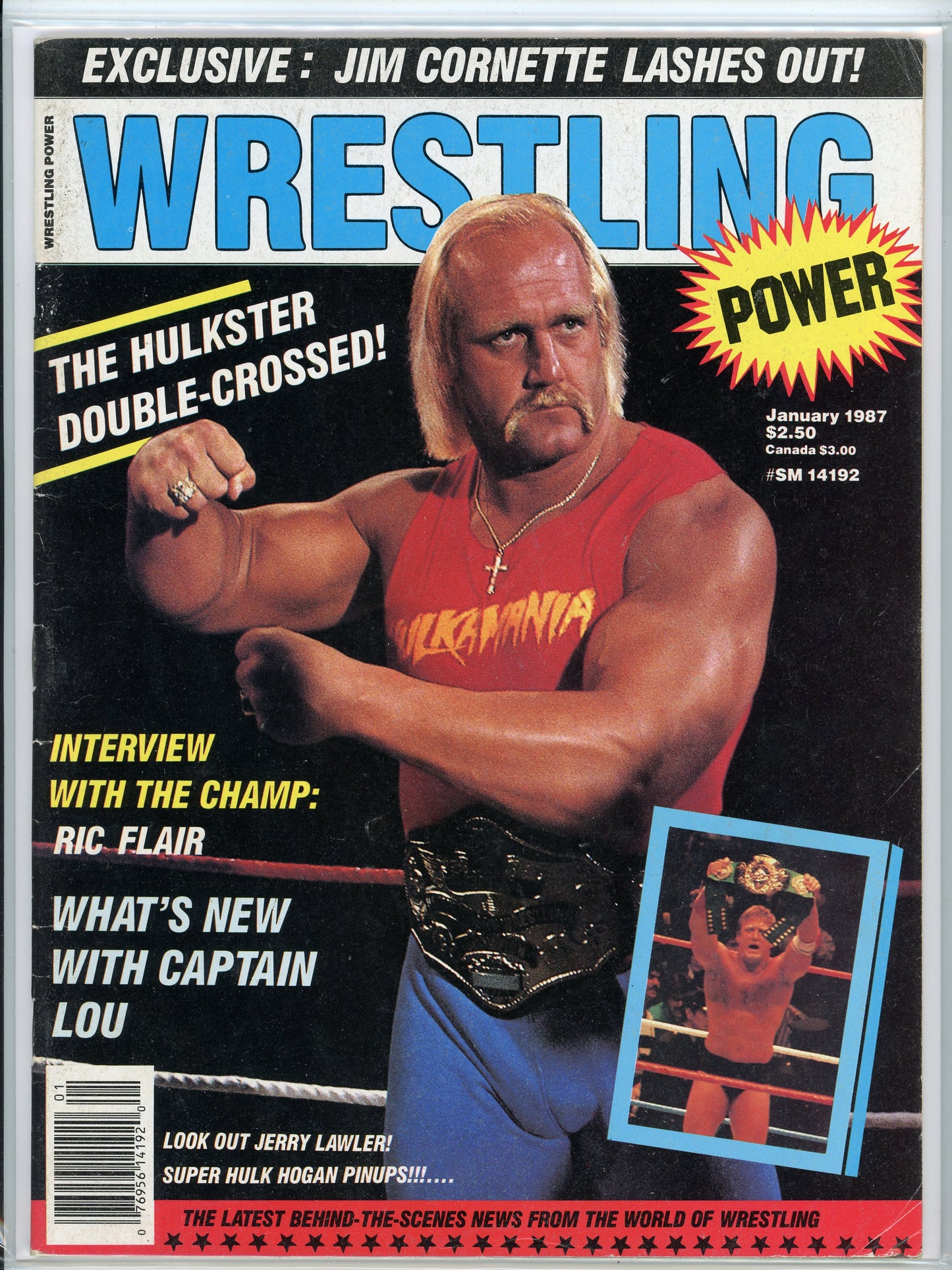 Wrestling Power Vintage Magazine (January, 1987) Hulk Hogan