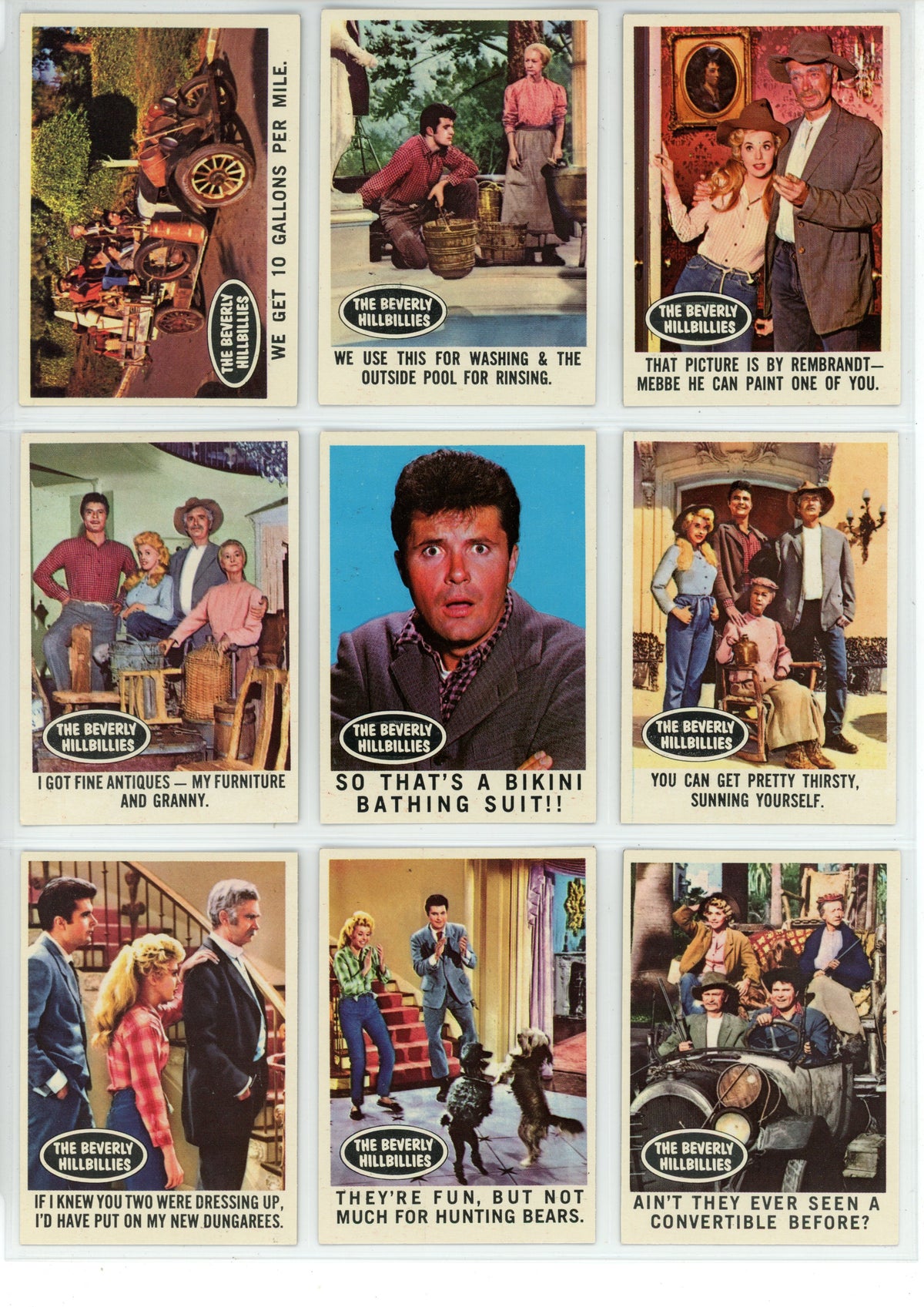 1963 Topps The Beverly Hillbillies Trading Card Complete Set (66 Cards) VG/EX Condition