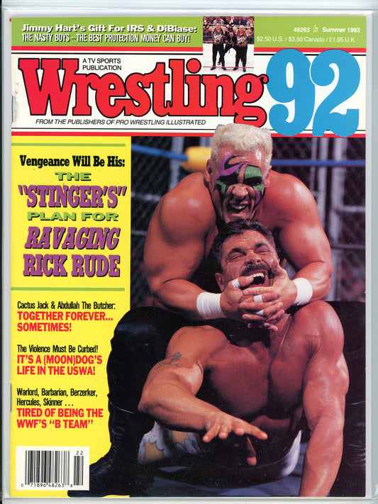 PWI TV Sports Wrestling 92 Vintage Magazine (Summer 1992) Sting, Rick Rude