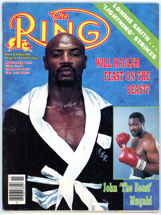 The Ring Vintage Boxing Magazine (November 1985) Marvin Hagler John Mugabi