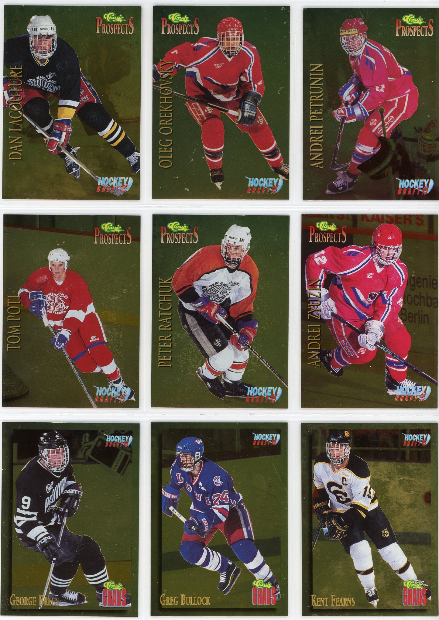 1995 Classic NHL Hockey Draft Gold Foil Complete Set (100 Cards) Rare!