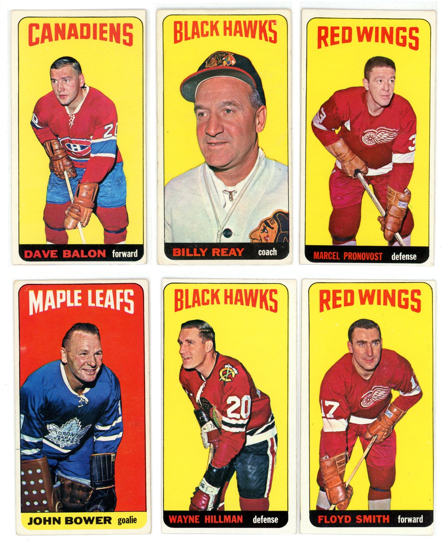 1964/65 Topps NHL Hockey "Tall Boys" Complete Set (110 Cards) VG/EX+ Condition