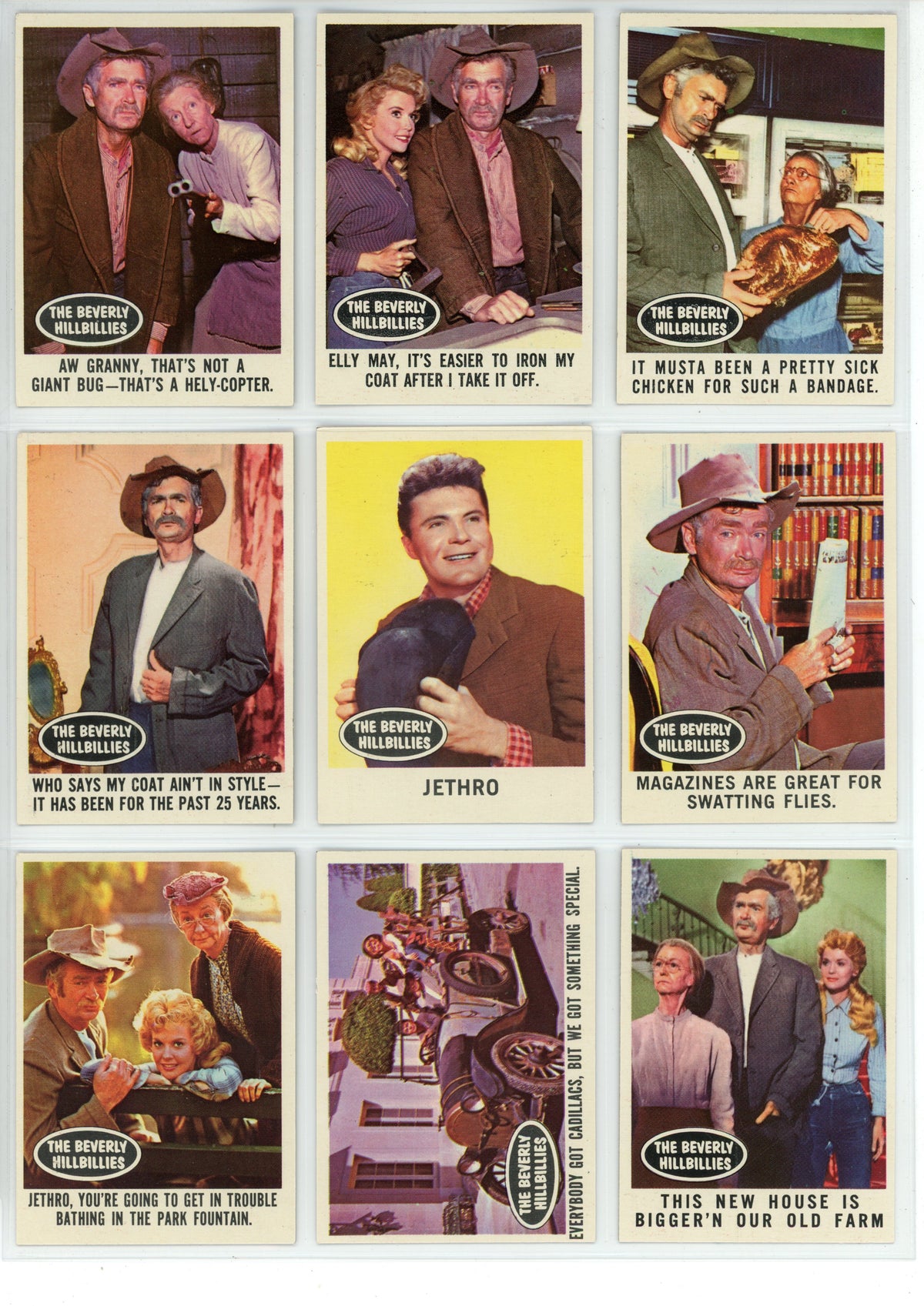 1963 Topps The Beverly Hillbillies Trading Card Complete Set (66 Cards) VG/EX Condition