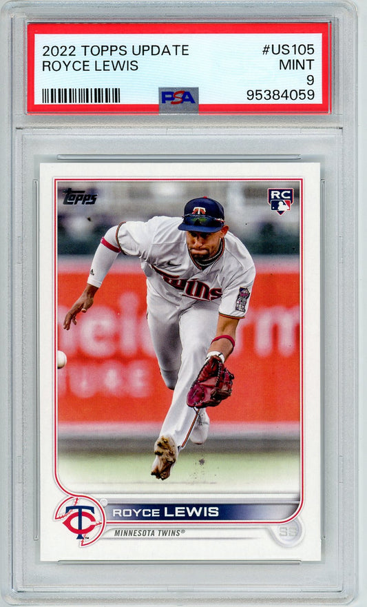 2022 Topps Update Royce Lewis Graded Rookie Card #US105 PSA 9