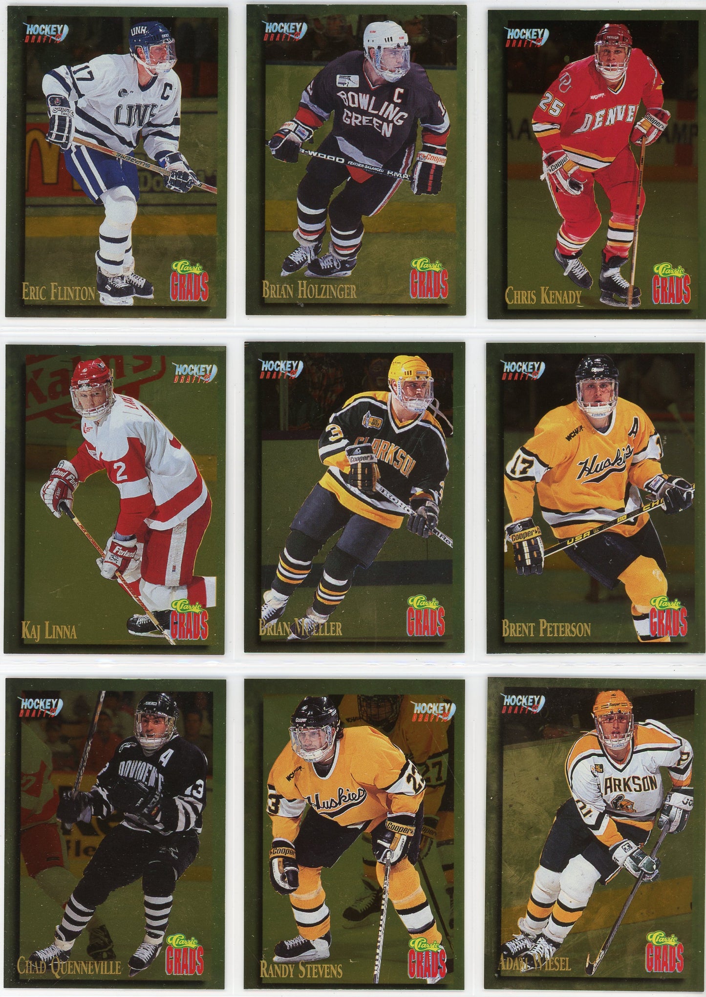 1995 Classic NHL Hockey Draft Gold Foil Complete Set (100 Cards) Rare!