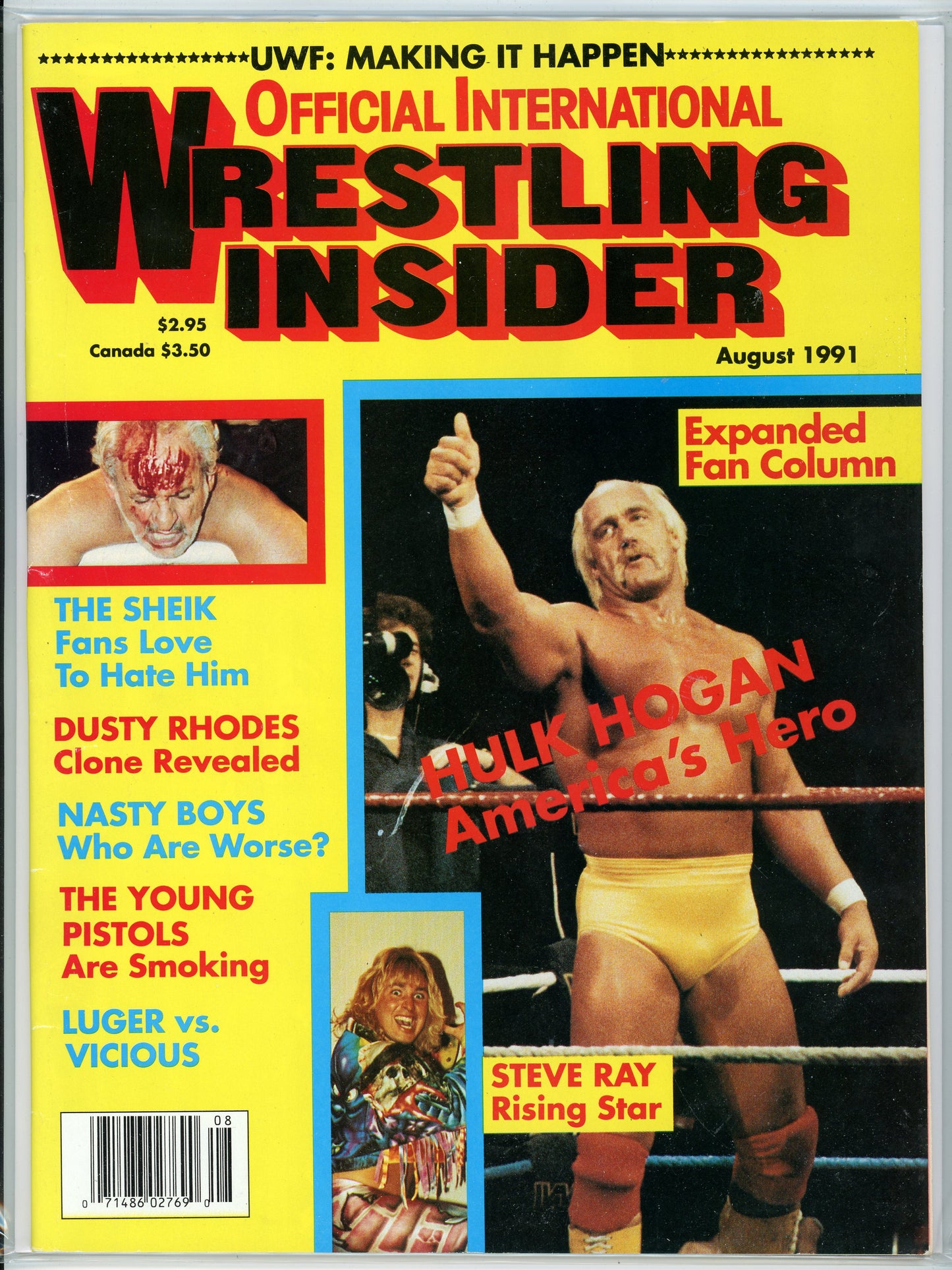 Official International Wrestling Insider Vintage Magazine (August, 1991) Hulk Hogan