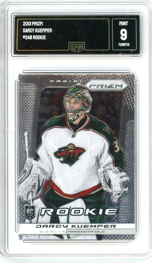 2013 Panini Prizm Darcy Kuemper Graded Rookie Card #248 GMA 9