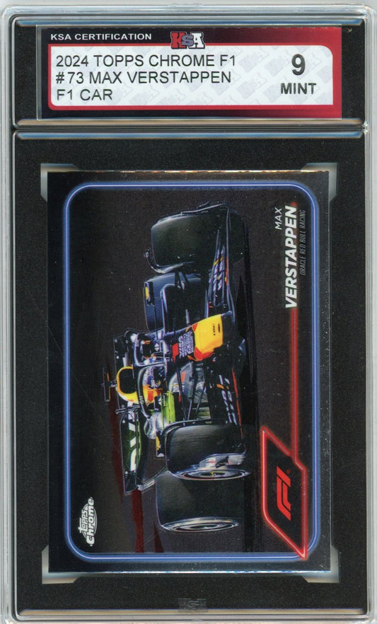 2024 Topps Chrome F1 Max Verstappen Car Graded Card #73 KSA 9