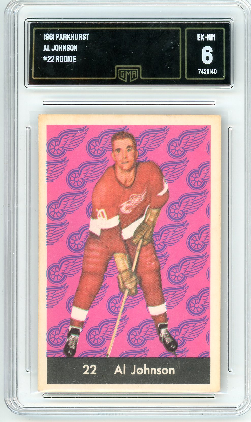 1961 Parkhurst Al Johnson Graded Rookie Card #22 GMA 6