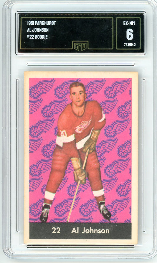 1961 Parkhurst Al Johnson Graded Rookie Card #22 GMA 6