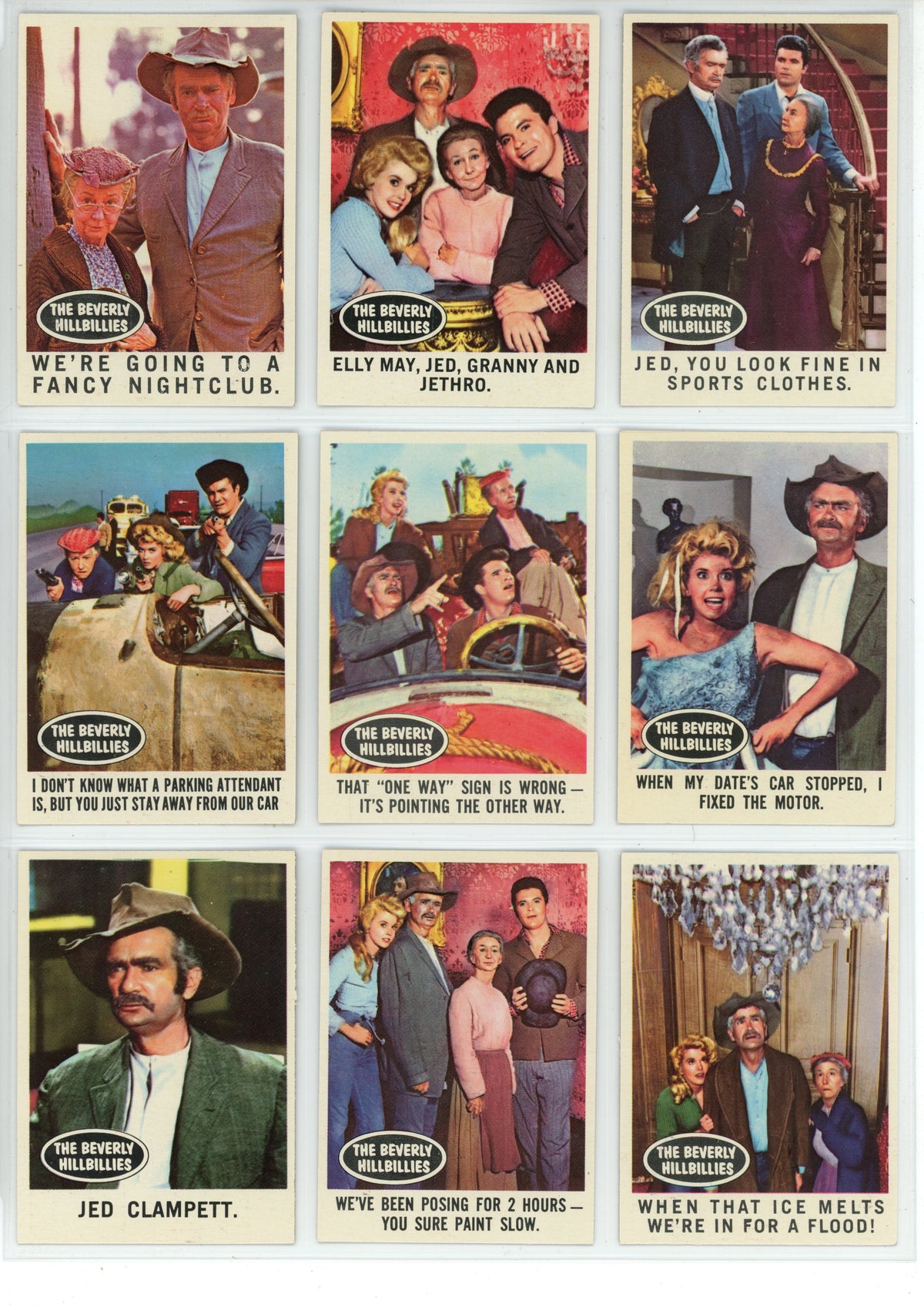 1963 Topps The Beverly Hillbillies Trading Card Complete Set (66 Cards) VG/EX Condition