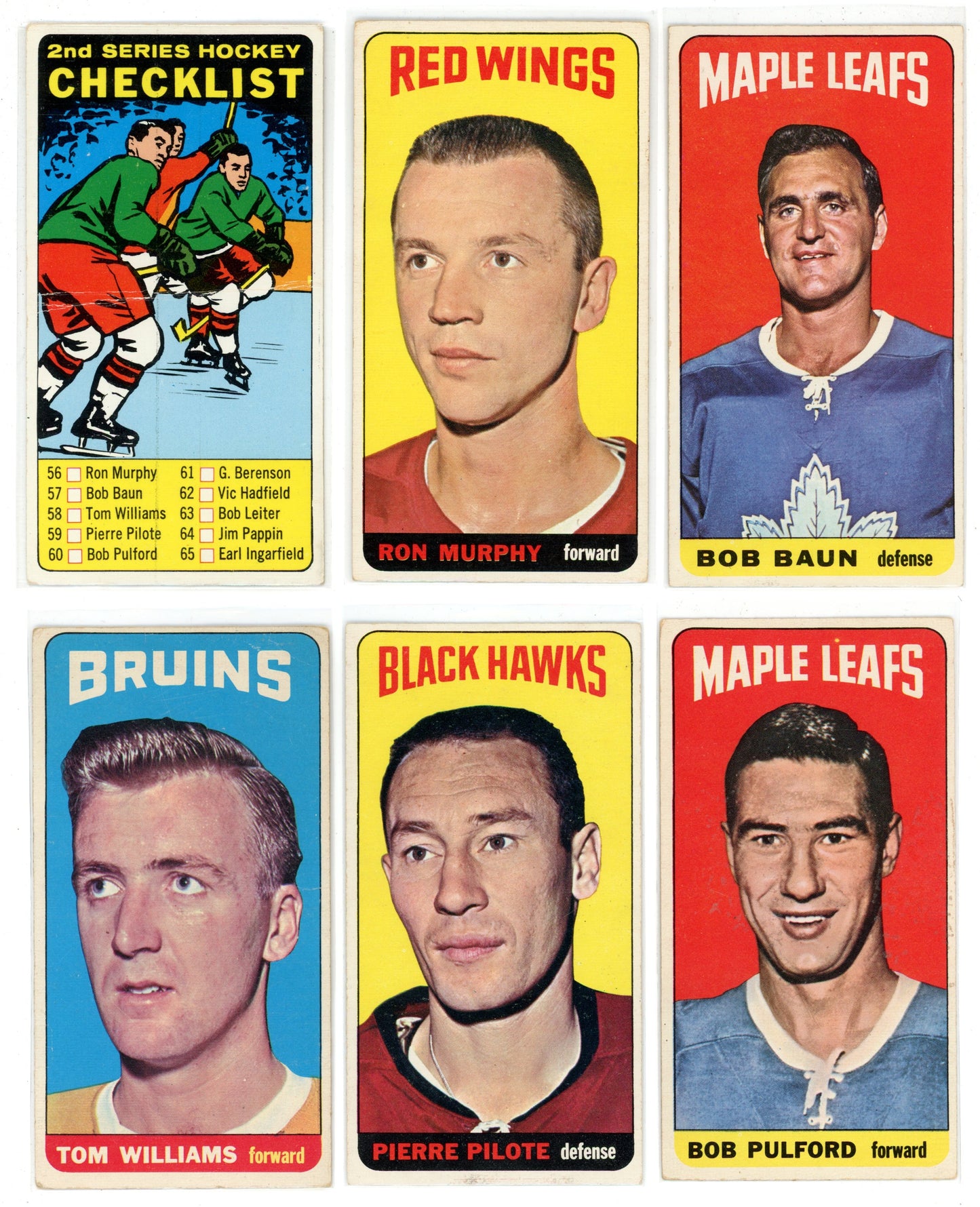 1964/65 Topps NHL Hockey "Tall Boys" Complete Set (110 Cards) VG/EX+ Condition