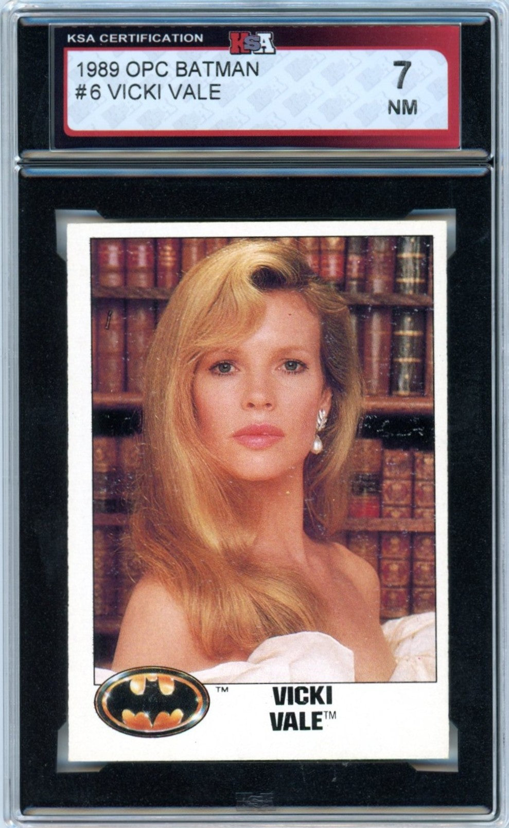 1989 OPC O-Pee-Chee Batman "Vicki Vale" #6 Graded Card KSA 7