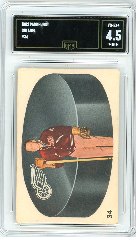 1962 Parkhurst Sid Abel Graded Card #34 GMA 4.5