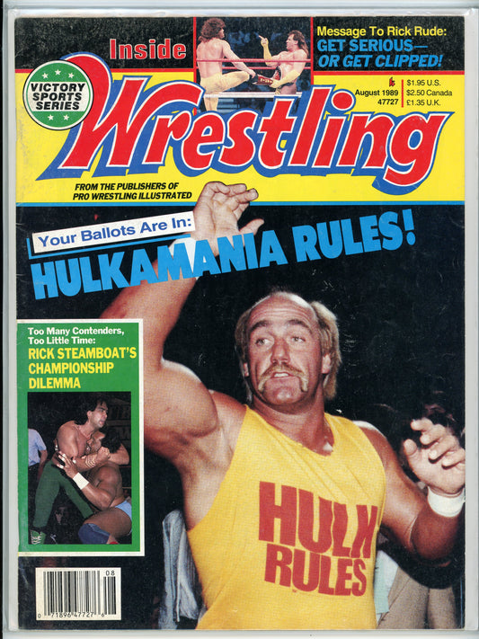 Inside Wrestling Vintage Magazine (August, 1989) Hulk Hogan