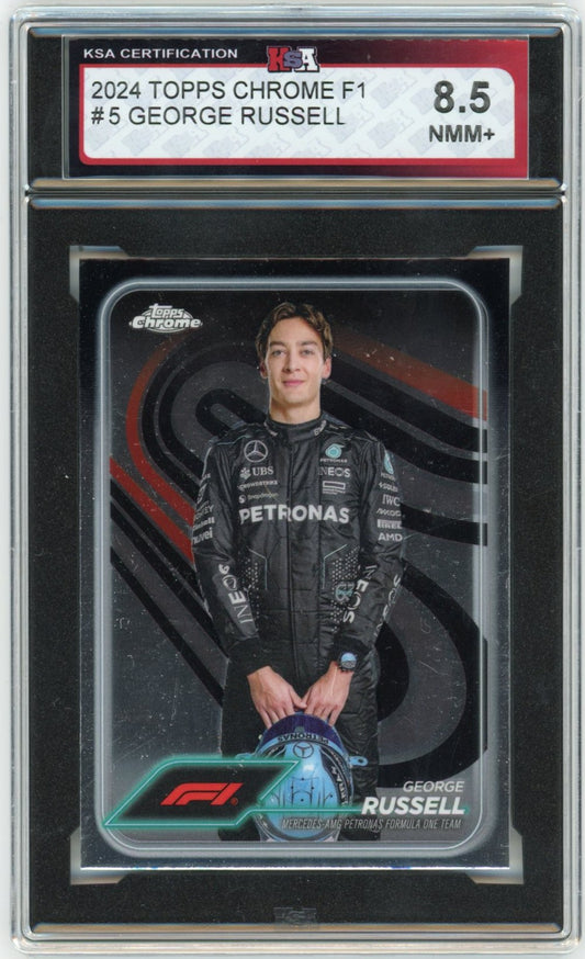 2024 Topps Chrome F1 George Russell Graded Card #5 KSA 8.5