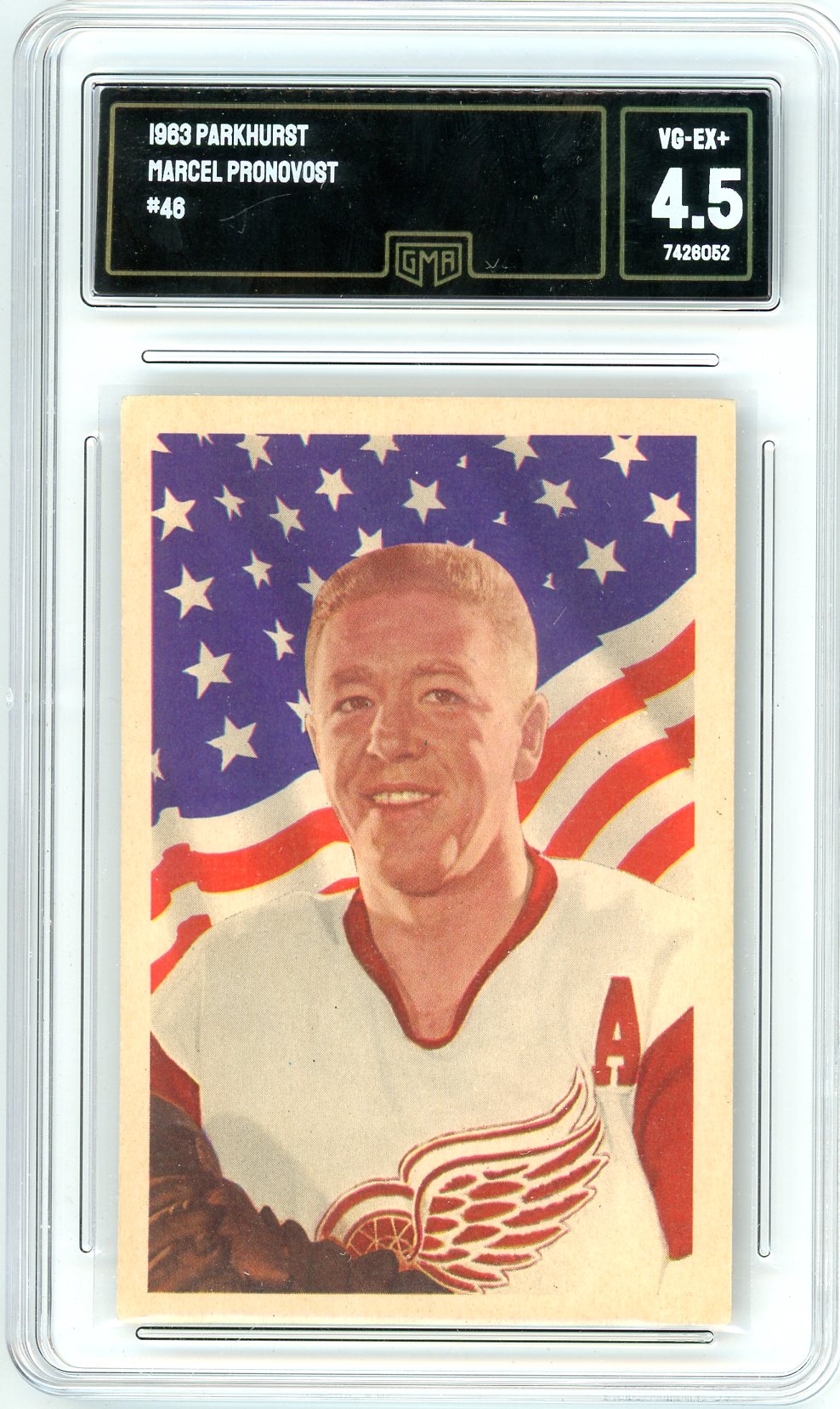 1963 Parkhurst Marcel Pronovost Graded Card #46 GMA 4.5