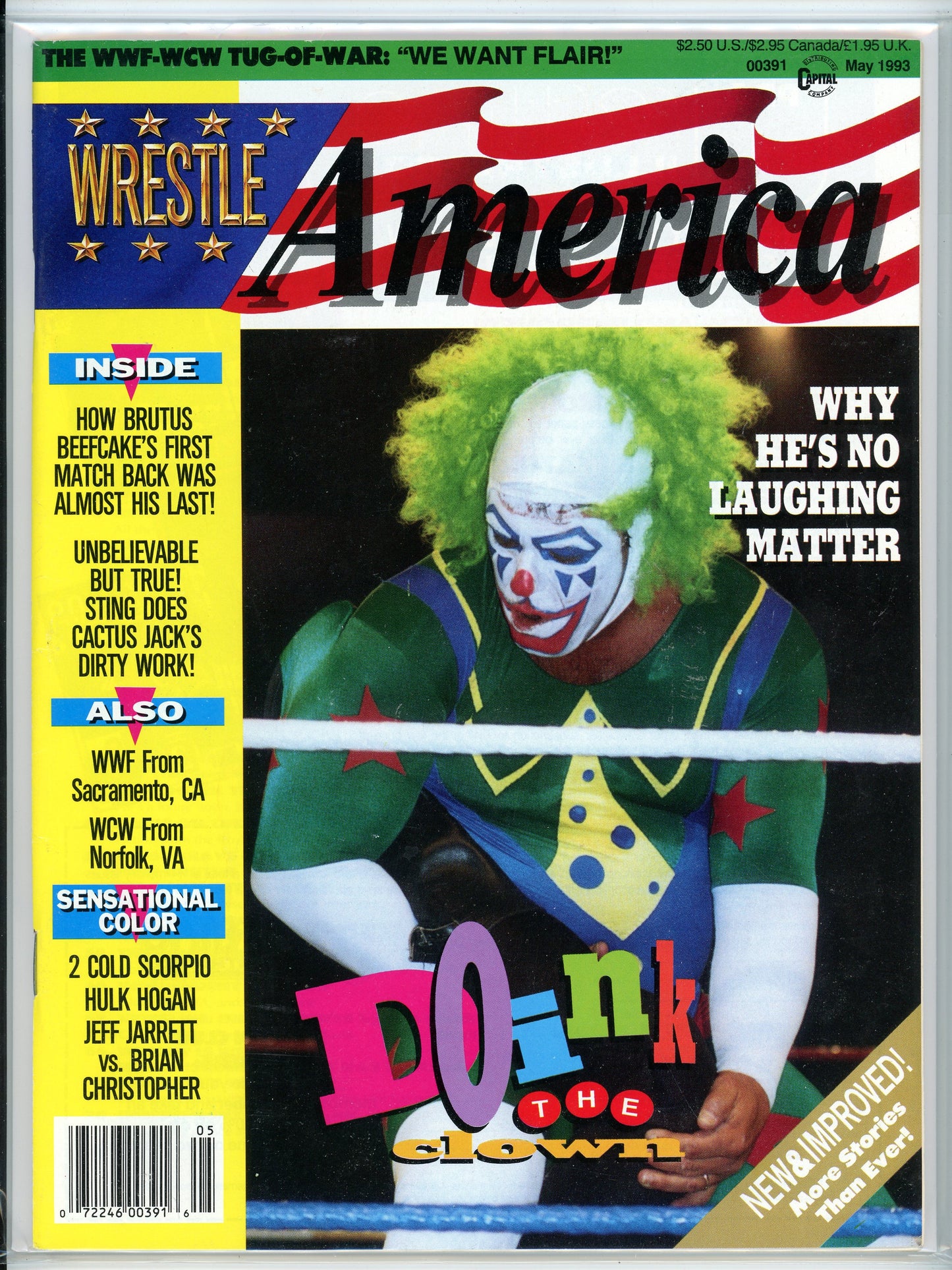 Wrestle America Vintage Wrestling Magazine (May, 1993) Doink the Clown