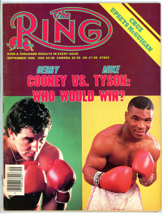 The Ring Vintage Boxing Magazine (September 1986) Gerry Cooney vs. Mike Tyson