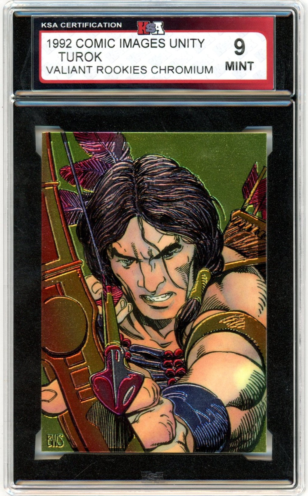 1992 Comic Images Unity Turok Valiant Rookies Chromium Graded Card KSA 9