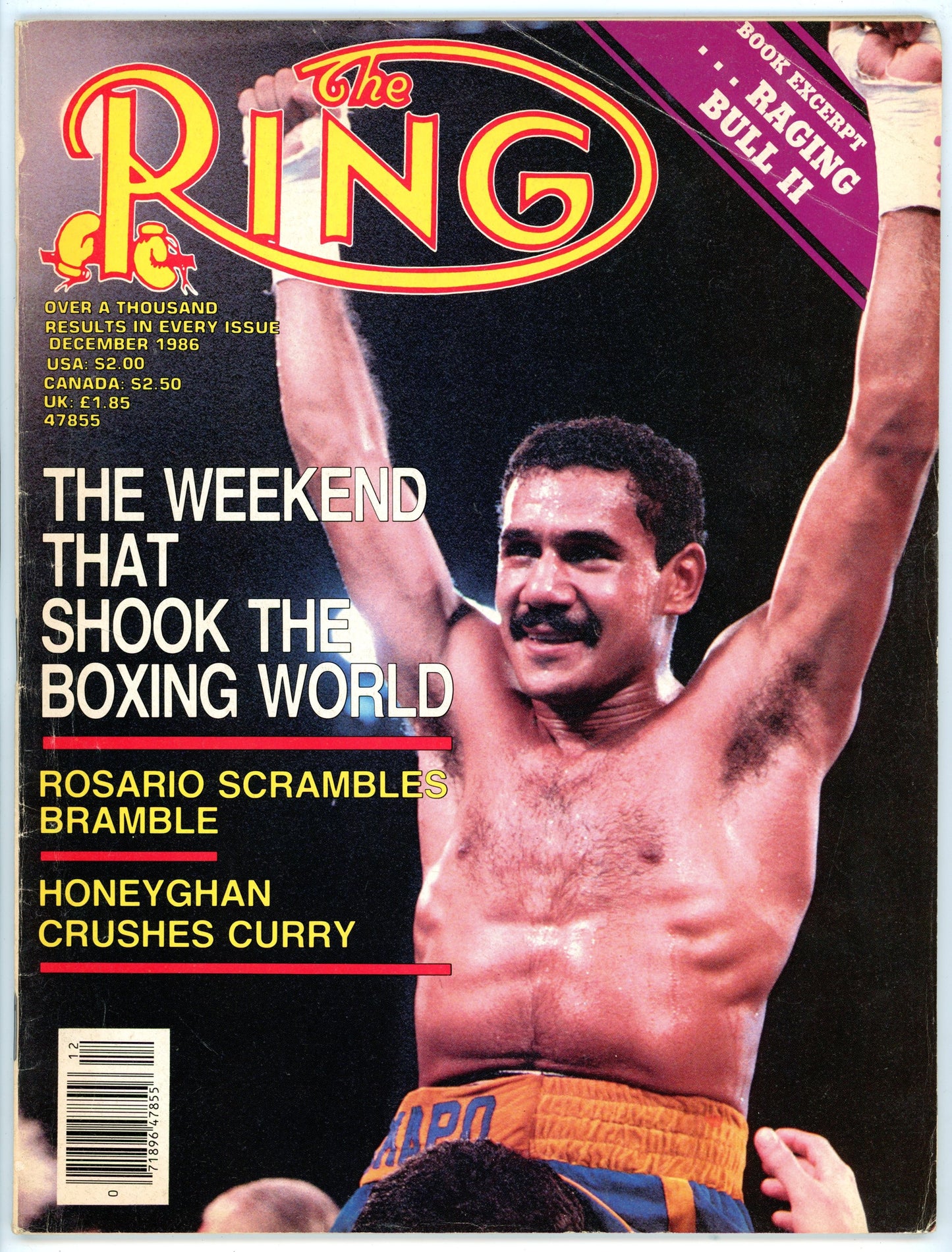 The Ring Vintage Boxing Magazine (September 1986) Edwin Rosario Cover
