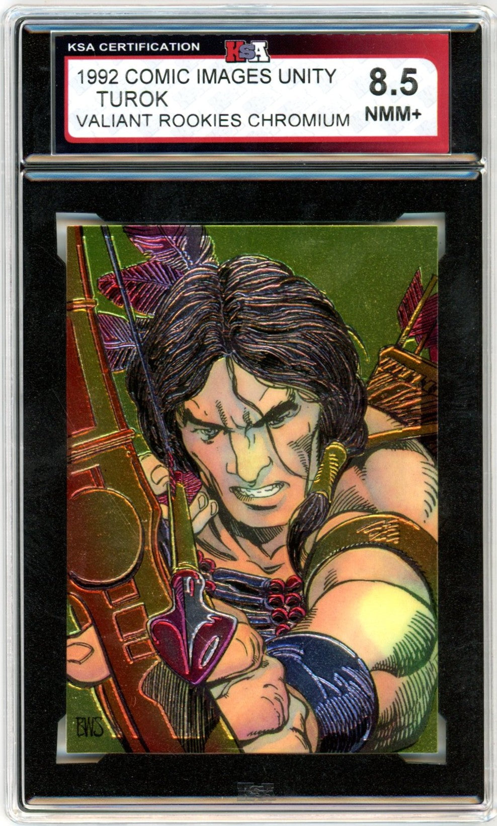 1992 Comic Images Unity Turok Valiant Rookies Chromium Graded Card KSA 8.5