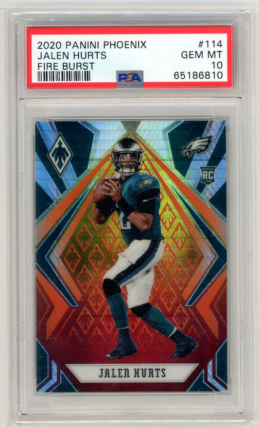 2020 Panini Phoenix Jalen Hurts Graded Rookie Card #114 PSA 10