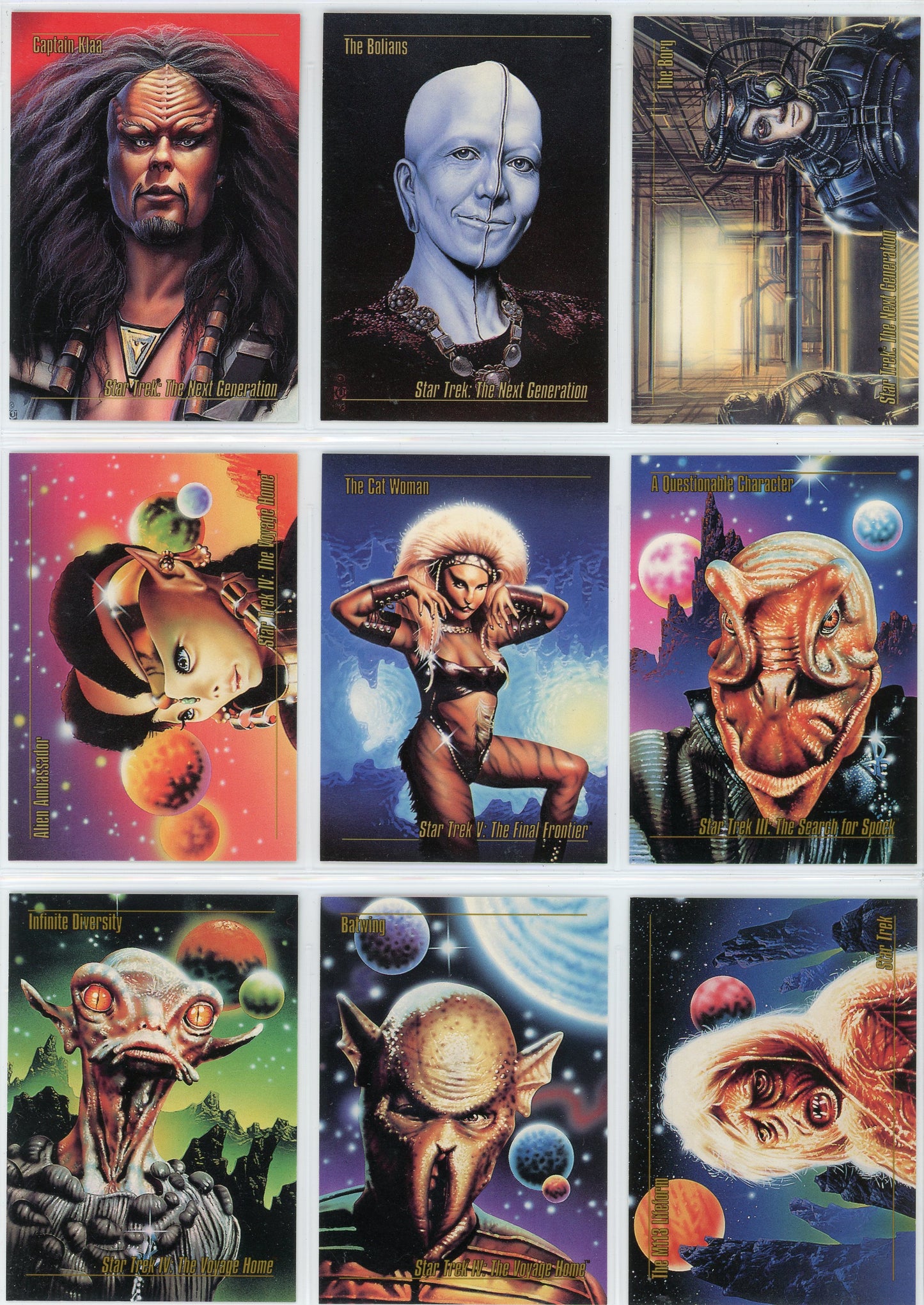 1993 Skybox Star Trek Master Series Complete Set (90 Cards)