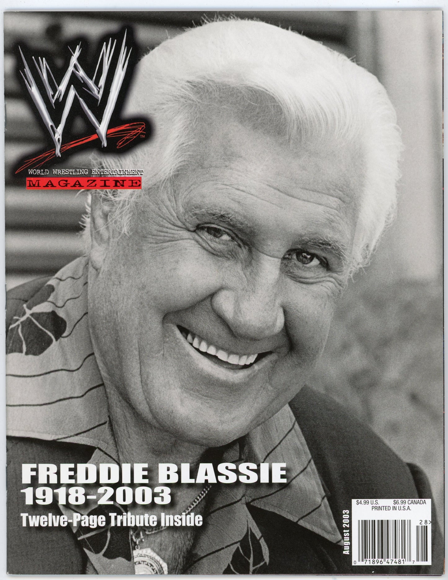 WWE Vintage Wrestling Magazine (August 2003) Freddie Blassie Tribute