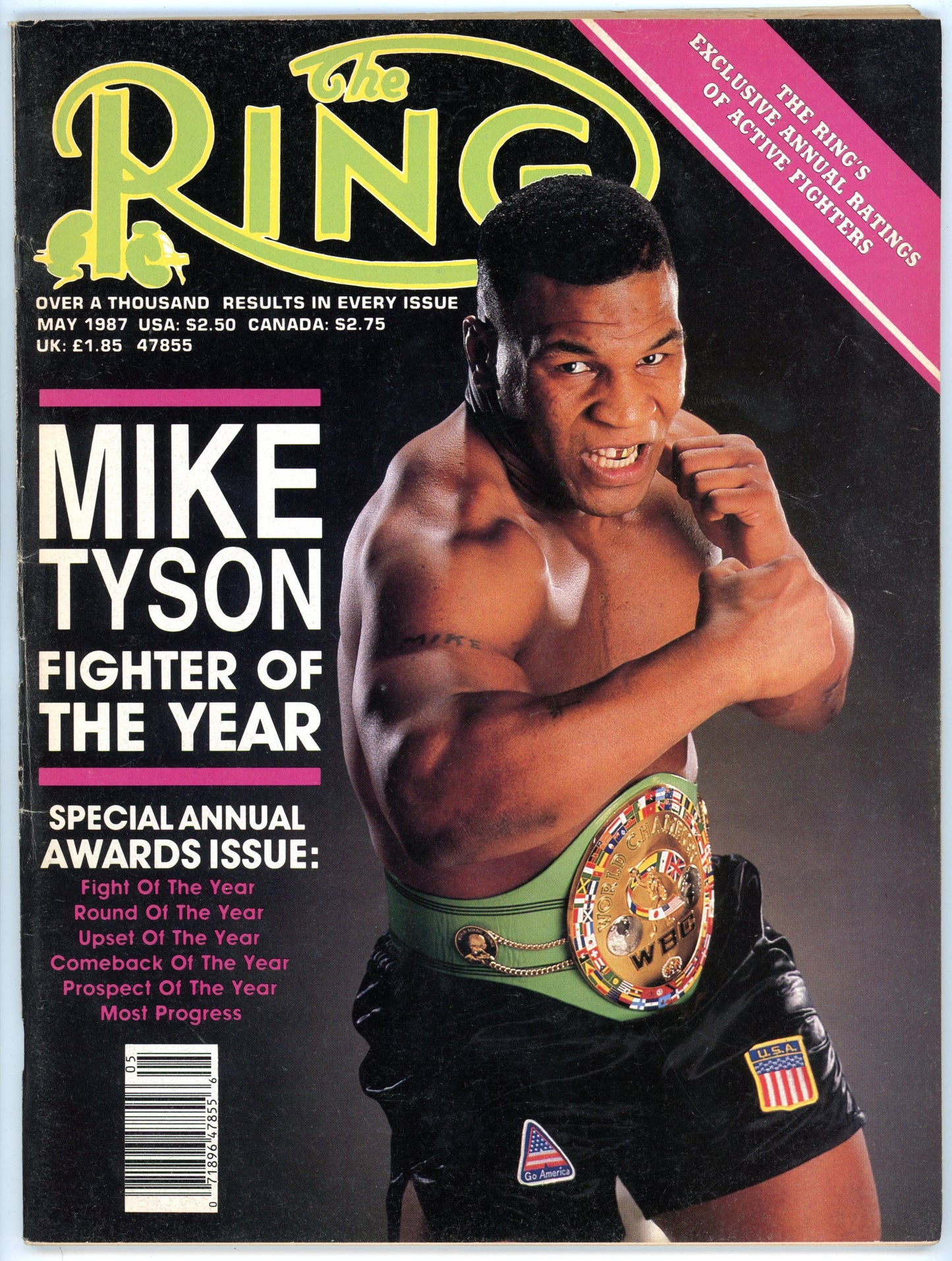 The Ring Vintage Boxing Magazine (May 1987) Mike Tyson Fighter of the Year
