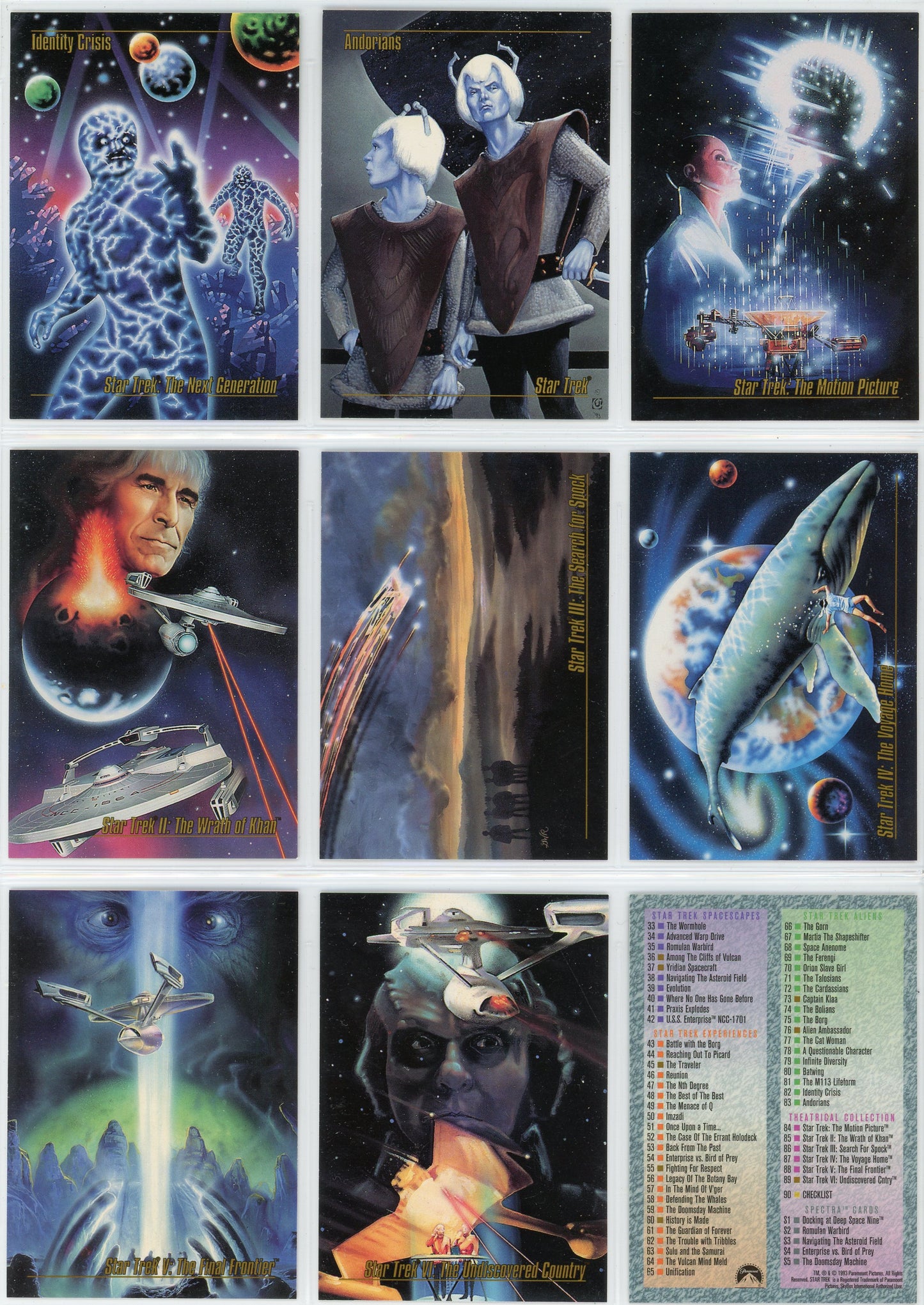 1993 Skybox Star Trek Master Series Complete Set (90 Cards)
