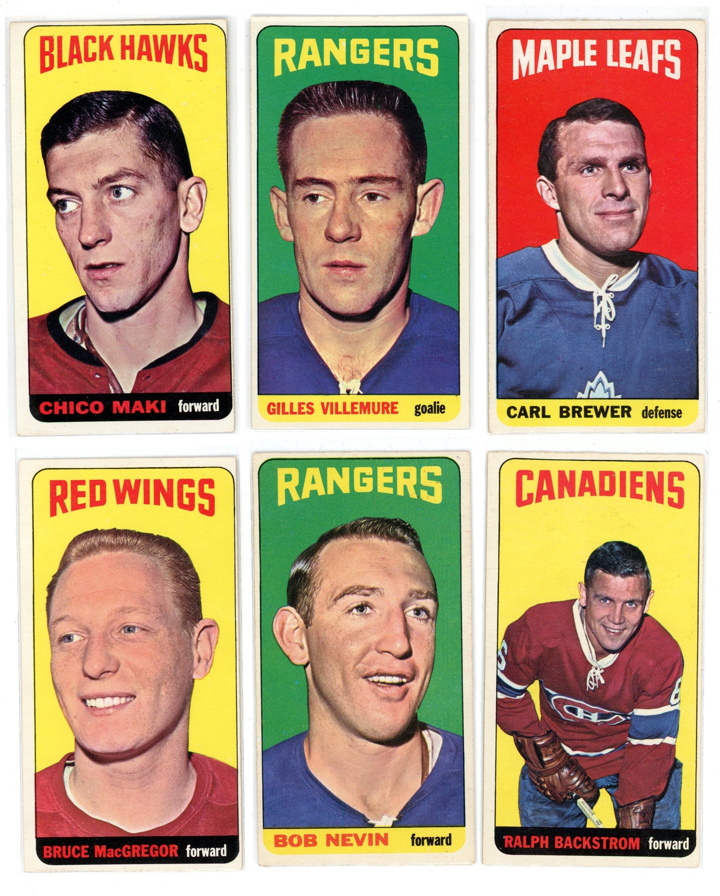 1964/65 Topps NHL Hockey "Tall Boys" Complete Set (110 Cards) VG/EX+ Condition