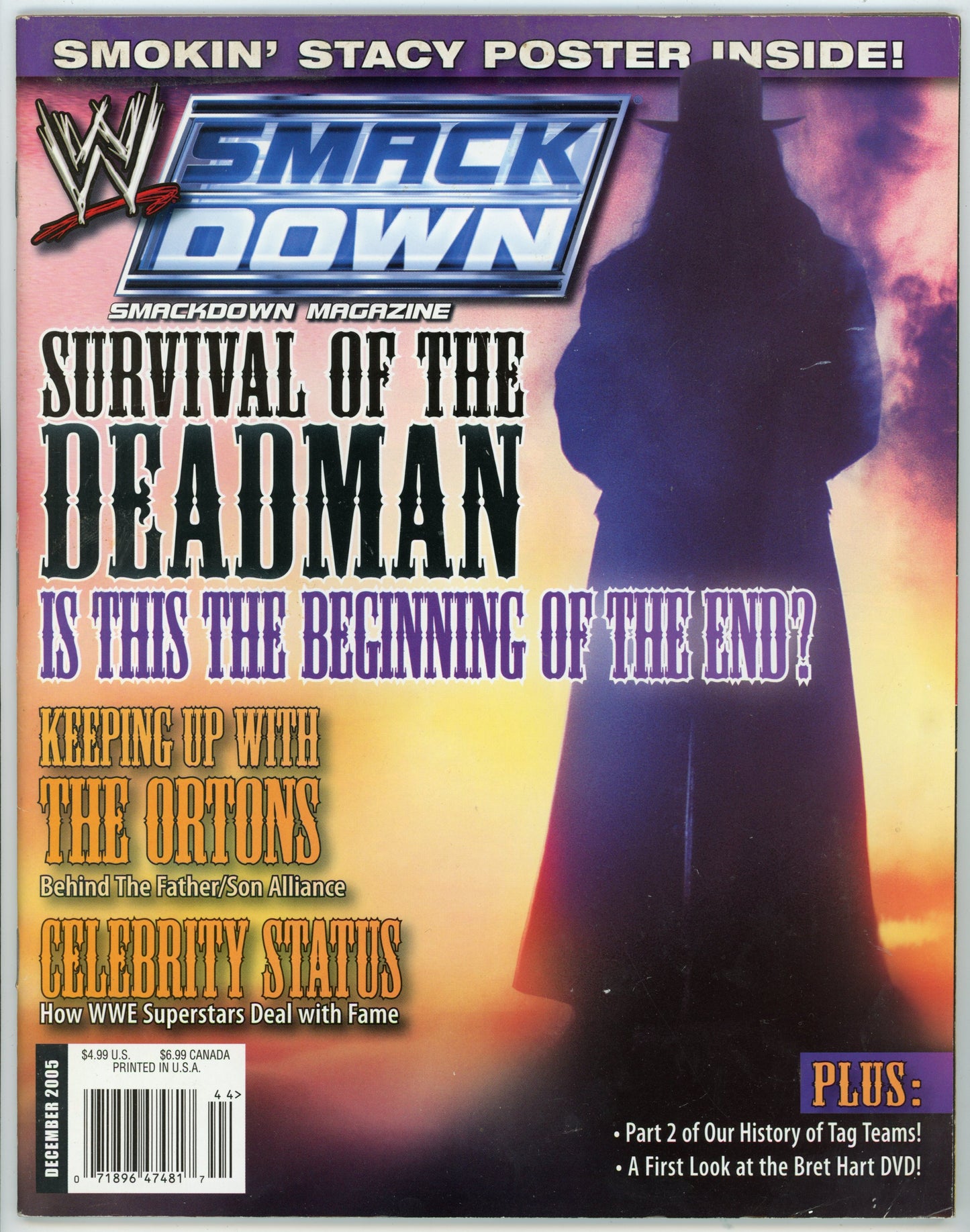 WWE SmackDown Vintage Wrestling Magazine (December 2005) The Undertaker Cover