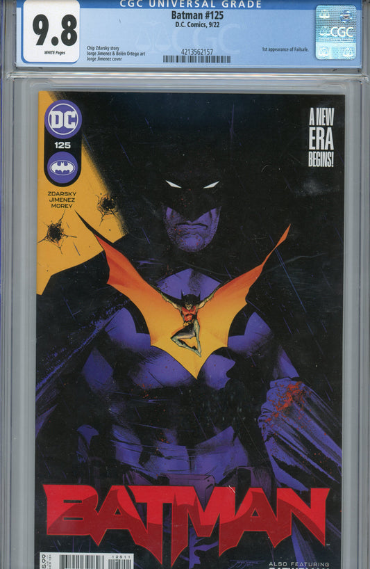 2022 DC Comics Batman #125 Graded Comic Book CGC 9.8 1st Failsafe Appearance *READ*