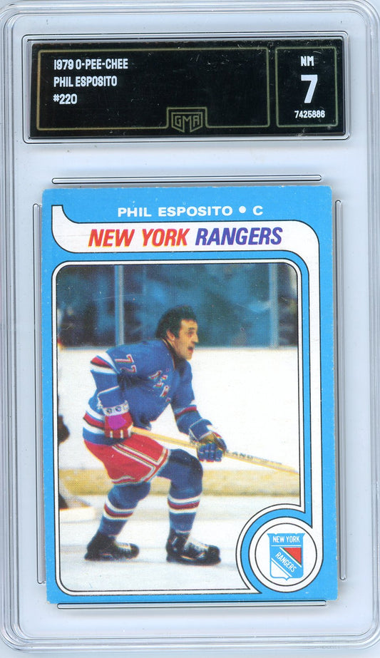 1979 O-Pee-Chee Phil Esposito Graded Card #220 GMA 7