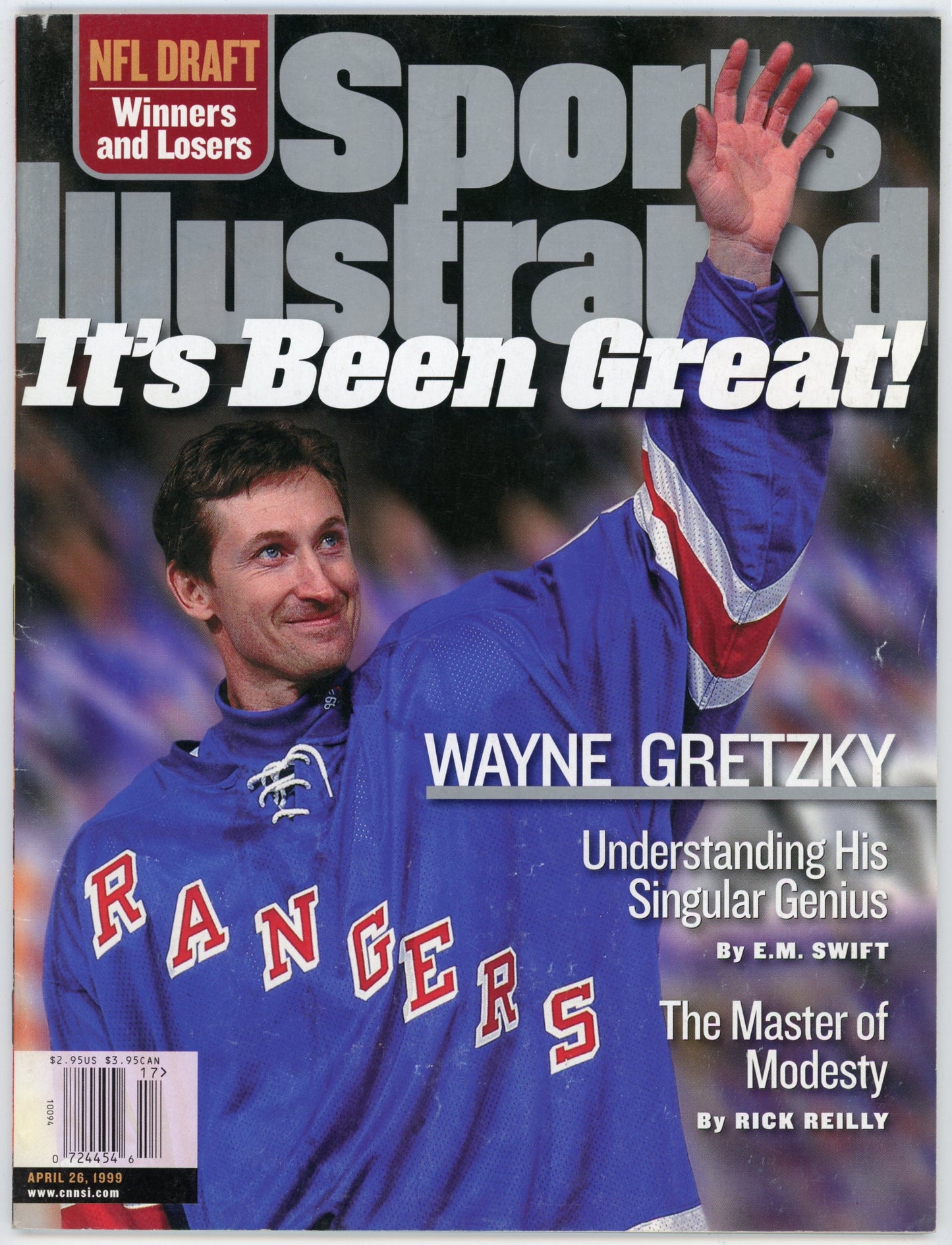 Sports Illustrated Vintage Magazine (April 26, 1999) Wayne Gretzky It's Been Great! Newsstand