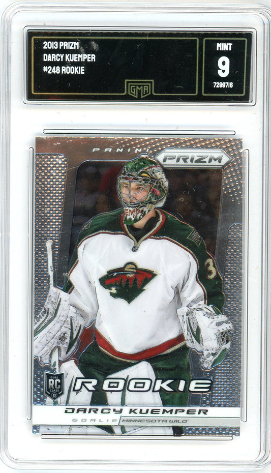 2013 Panini Prizm Darcy Kuemper Graded Rookie Card #248 GMA 9