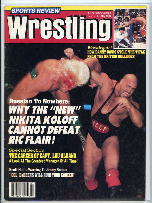 Sports Review Wrestling Vintage Magazine (May, 1987) Ric Flair, Nikita Koloff