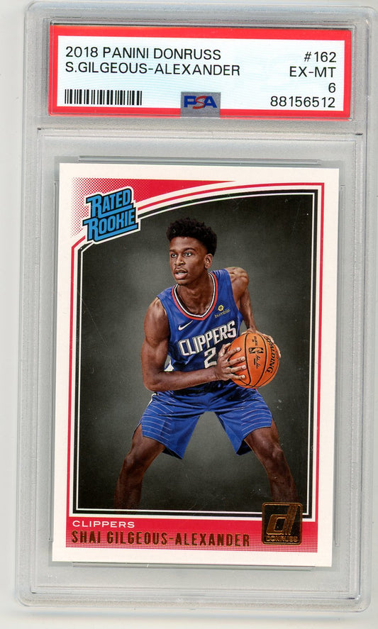 2018 Panini Donruss Shai Gilgeous-Alexander Graded Rookie Card PSA 6