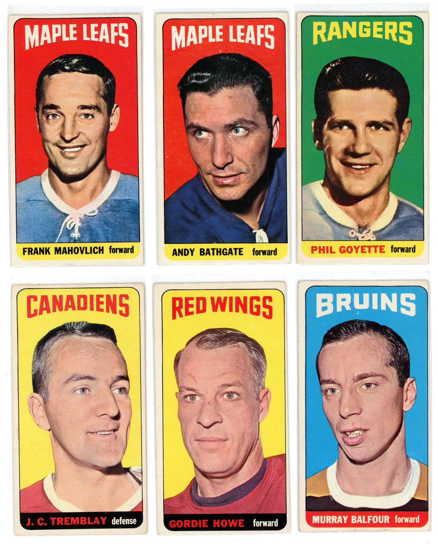 1964/65 Topps NHL Hockey "Tall Boys" Complete Set (110 Cards) VG/EX+ Condition