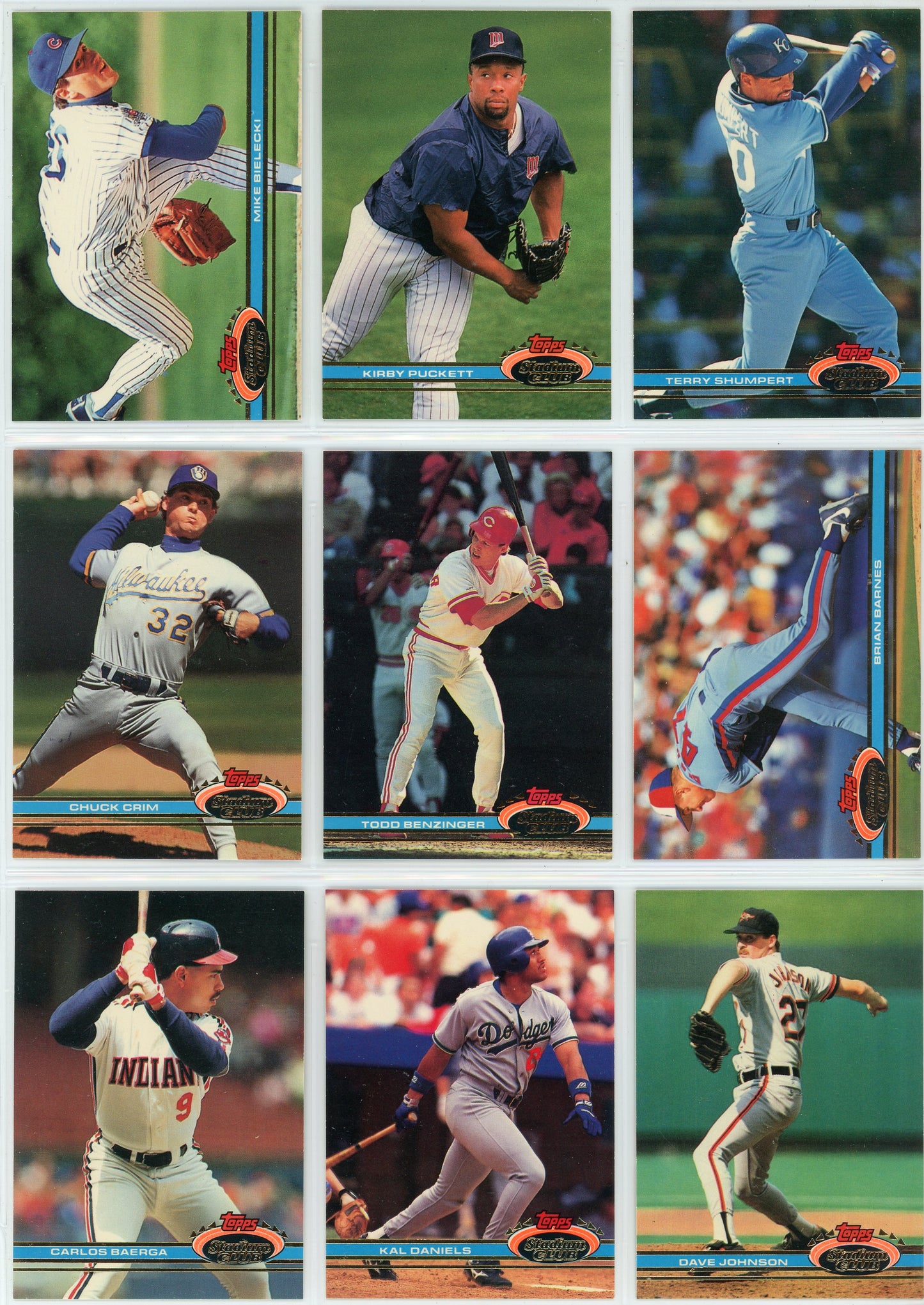 1991 Topps Stadium Club MLB Baseball Card Series 1 Set (300 Cards)