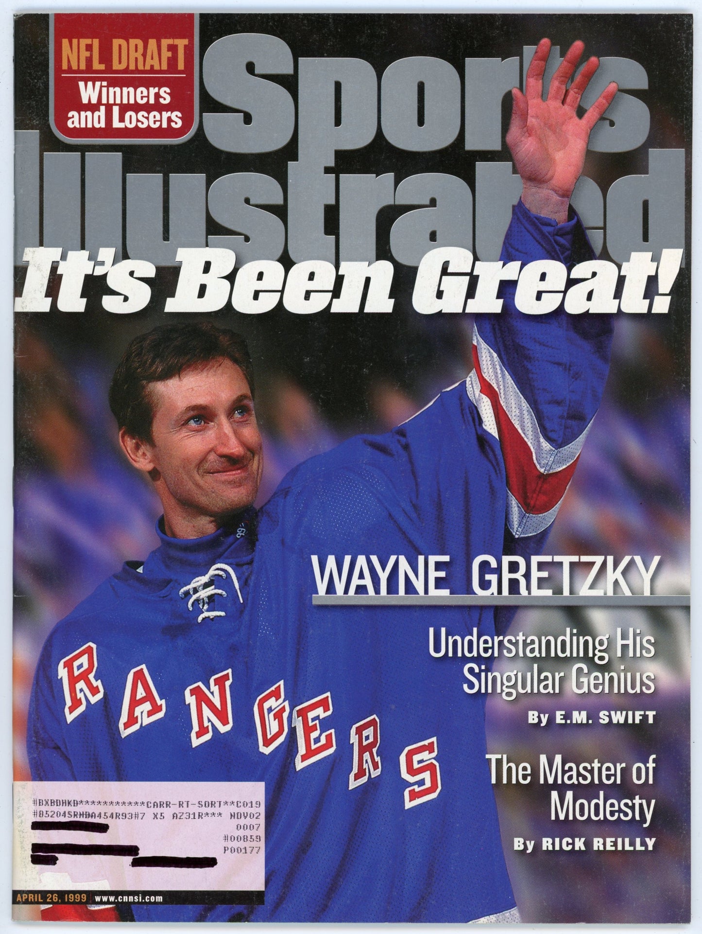 Sports Illustrated Vintage Magazine (April 26, 1999) Wayne Gretzky It's Been Great Subscription