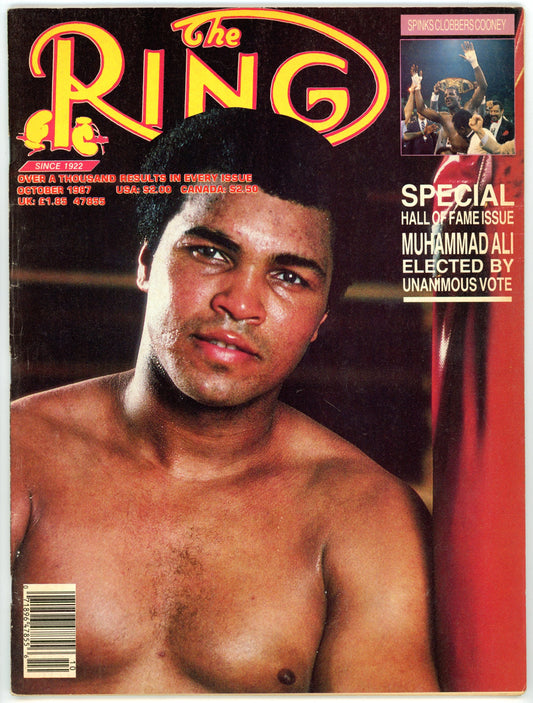 The Ring Vintage Boxing Magazine (October 1987) Muhammad Ali Cover