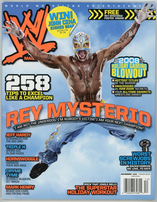WWE Vintage Wrestling Magazine (December 2008) Rey Mysterio Cover - No Poster
