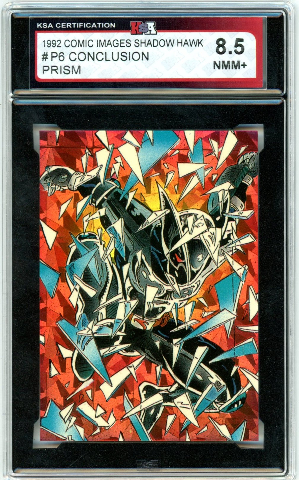 1992 Comic Images Shadowhawk Conclusion #P6 Prism Graded Card KSA 8.5