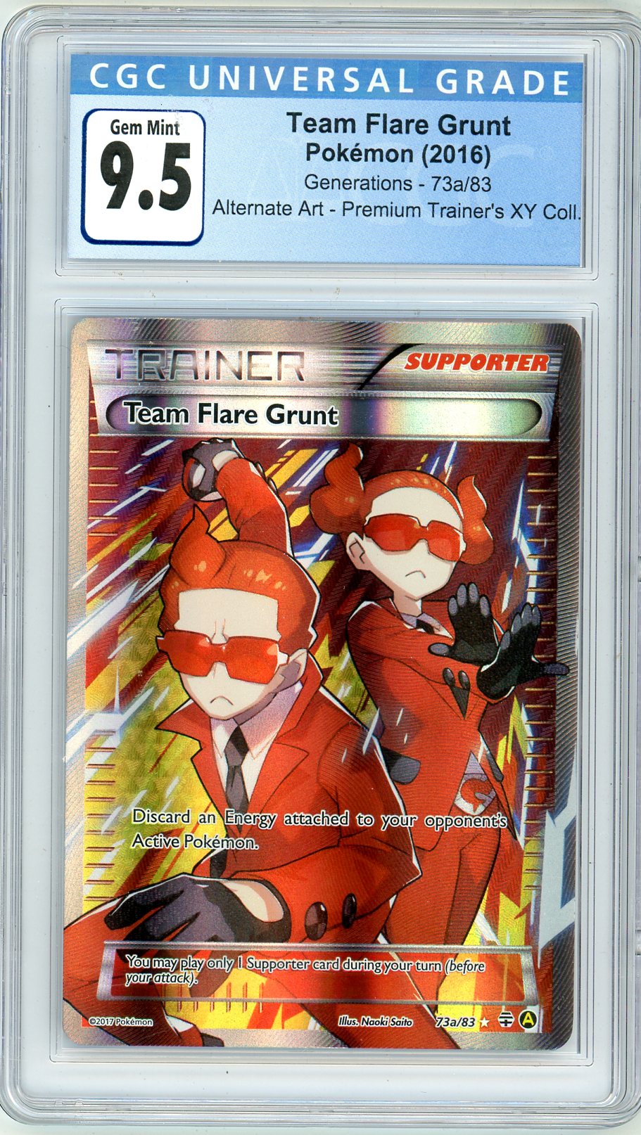 2016 Pokemon Team Flare Grunt Graded Pokemon Card CGC 9.5