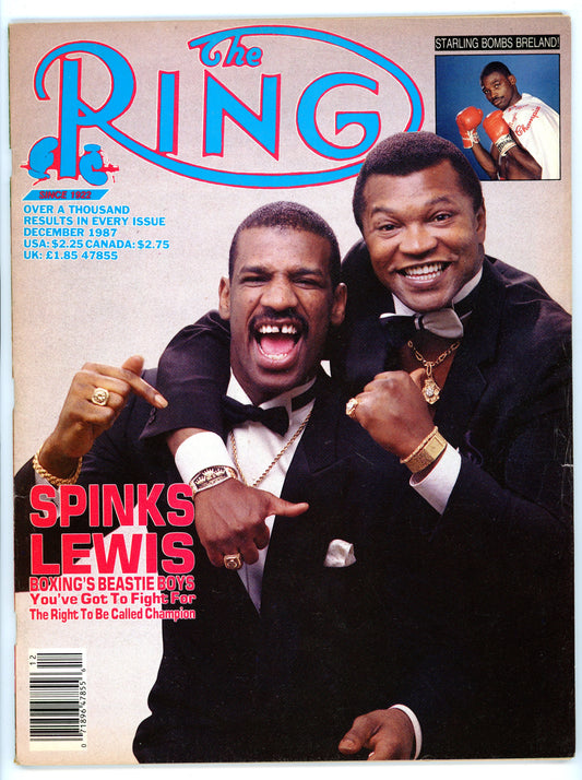 The Ring Vintage Boxing Magazine (December 1987) Michael Spinks Butch Lewis Cover
