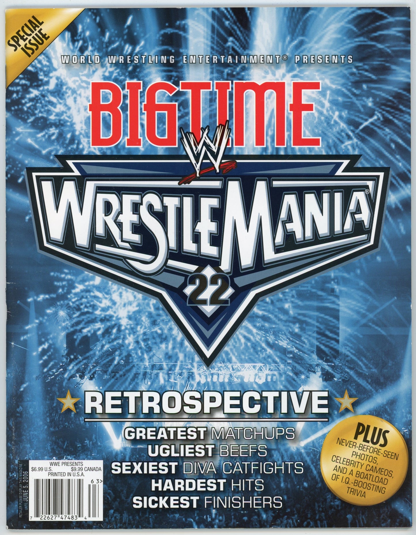 WWE Magazine Wrestlemania 22 Vintage Wrestling Magazine (2006) No Poster
