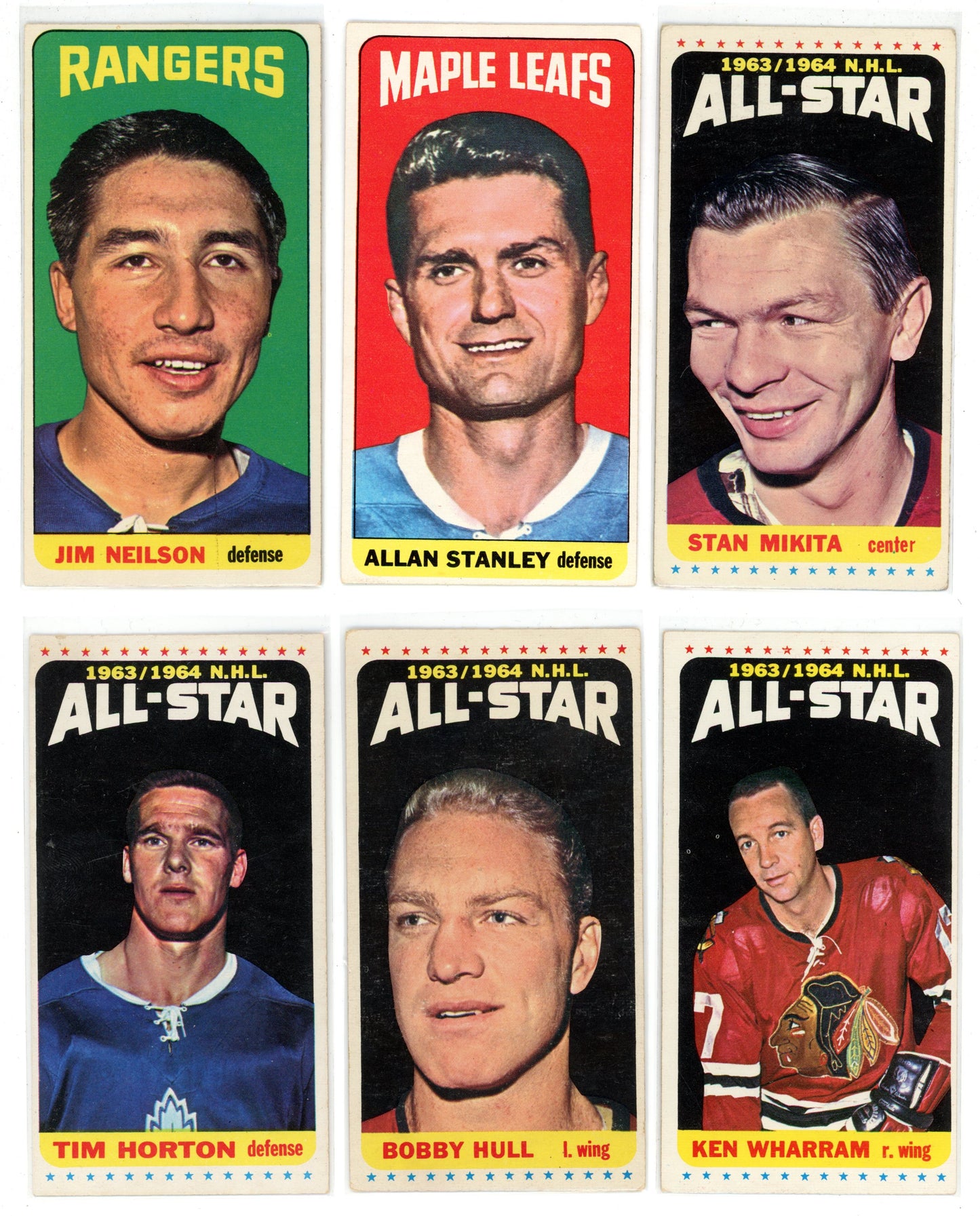 1964/65 Topps NHL Hockey "Tall Boys" Complete Set (110 Cards) VG/EX+ Condition